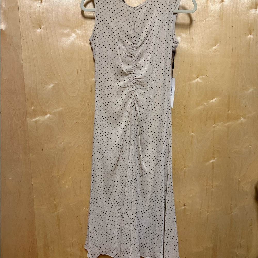 Calvin Klein Cream and Black Midi Dress